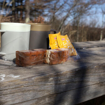 これも定番でコーヒーとスイーツ