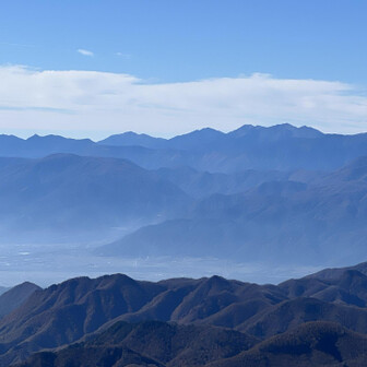 瑞牆山・金峰山 荒川岳方面もよく見える