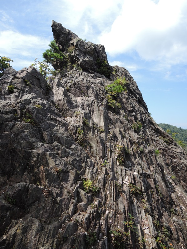 医王山のトンビ岩へ その後妙なラクガキ見つけた これどう思う ハドさんの医王山 白兀山 箱屋谷山の活動データ Yamap ヤマップ