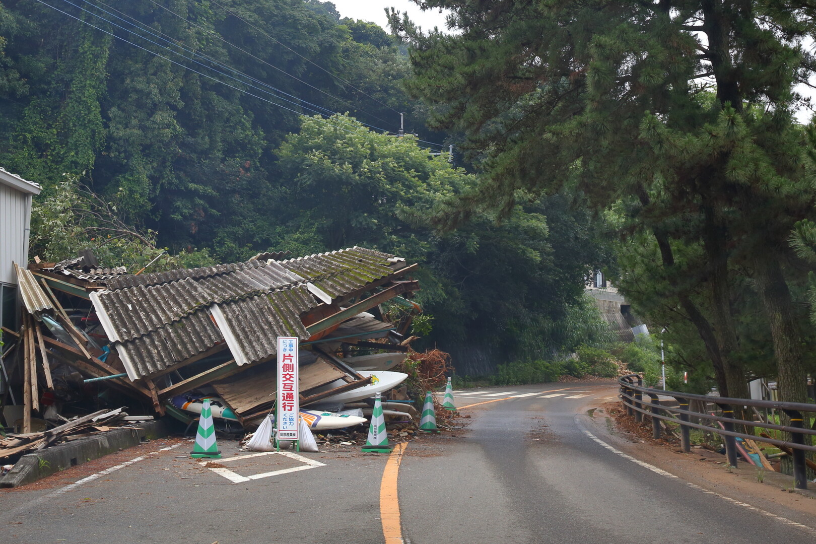 九州豪雨芦北が大変なことに 笠山の写真2枚目 芦北海浜総合公園のとこで 倉庫が倒壊して Yamap ヤマップ