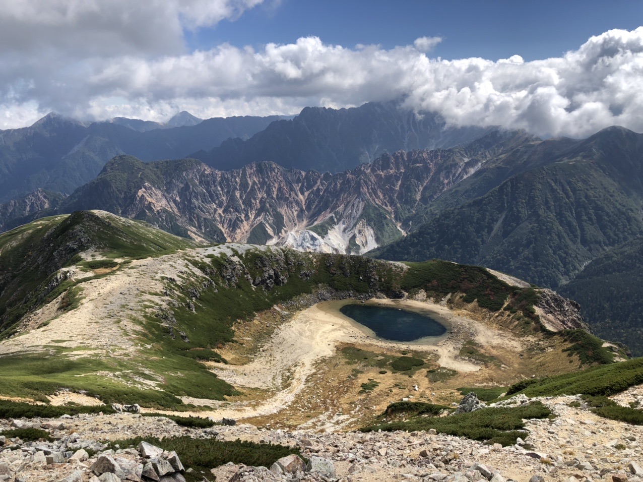 薬師岳 祖母岳 祖父岳 水晶岳 水晶岳 北峰 ワリモ岳 鷲羽岳 三俣蓮華岳 黒部五郎岳 中ノ Yazさんの水晶岳 薬師岳 黒部五郎岳の活動データ Yamap ヤマップ