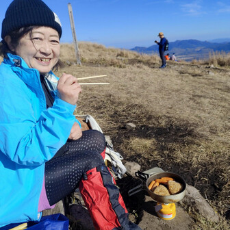 焼おにぎりとソーセージ