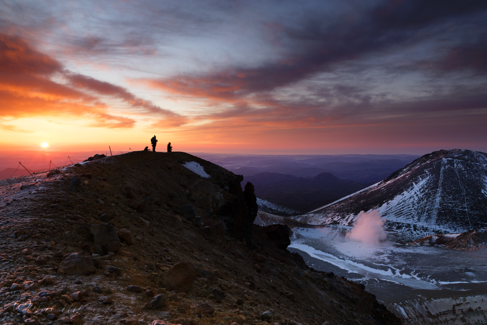 赤く燃ゆ雌阿寒岳 アイスバブル Umetty さんの雌阿寒岳 阿寒富士 白湯山の活動データ Yamap ヤマップ