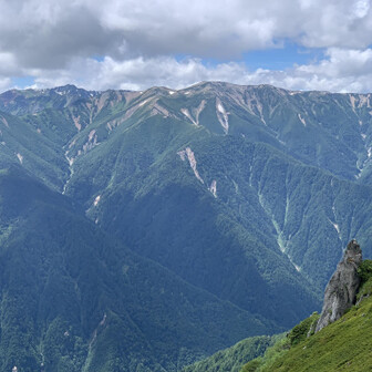 燕岳・餓鬼岳・唐沢岳 燕岳からの野口五郎岳