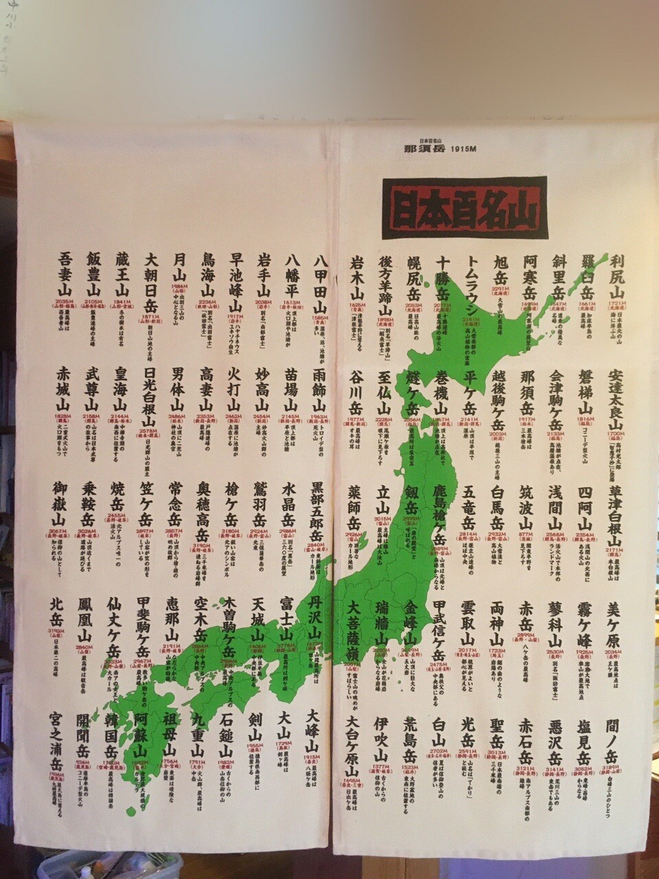 日本百名山のれん 山バッジ コレクション