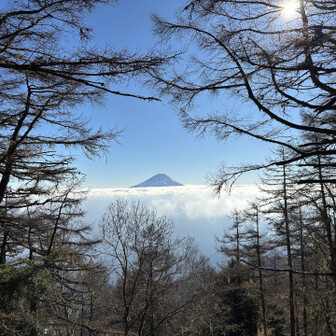 櫛形山から望む富士山🗻