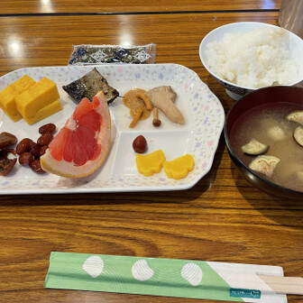 硫黄岳山荘　朝飯