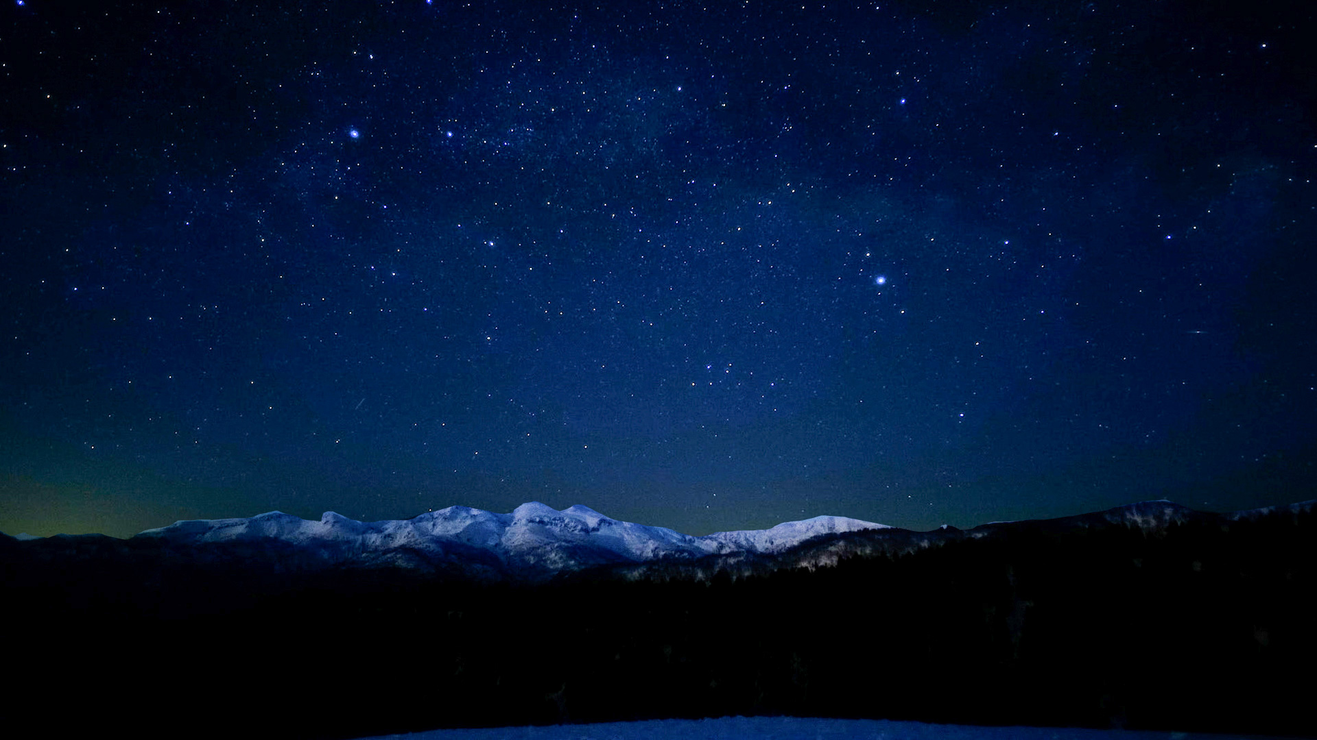 取立山 満天の星と白山連峰