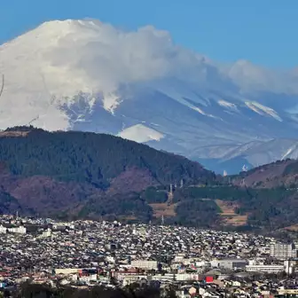 浅間山から眺める富士山