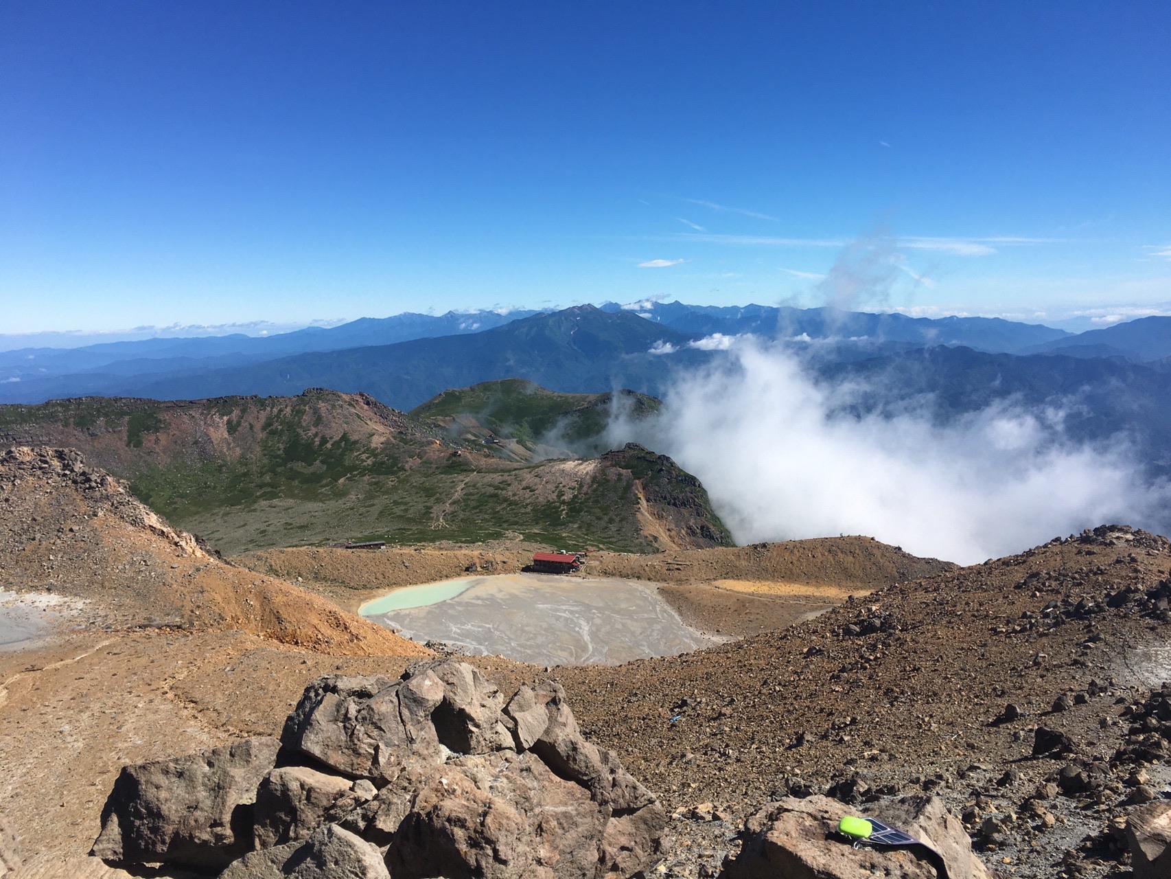 中の湯から御嶽山 剣ヶ峰 8 14 Shepherdさんの御嶽山 継子岳 摩利支天山の活動データ Yamap ヤマップ