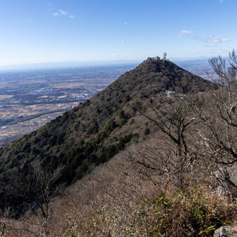 女体山から男体山
山頂神社がよく見える