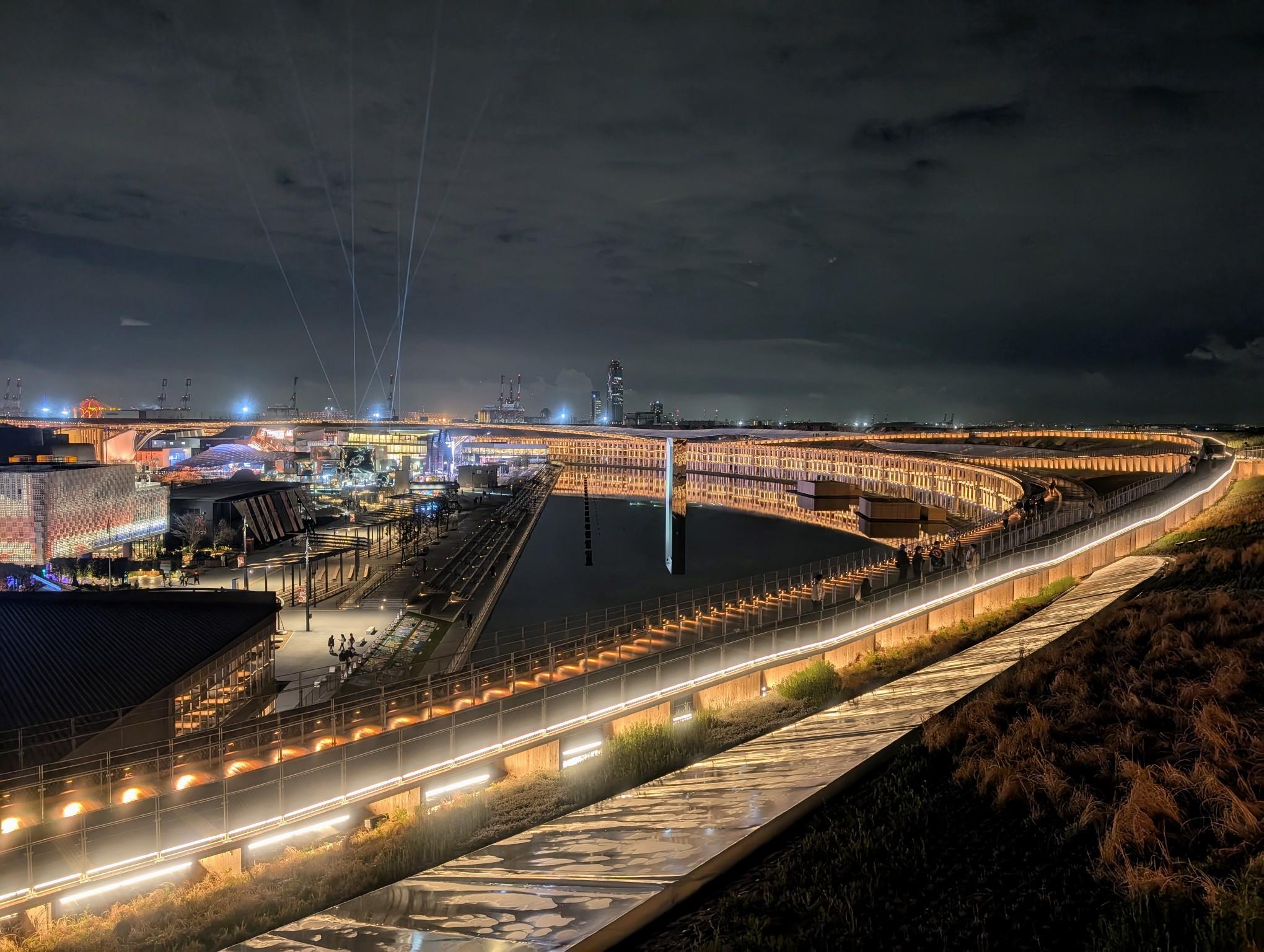 大阪・関西万博 EXPO2025 大屋根リング夜景ポスター B1特大サイズ 夜の