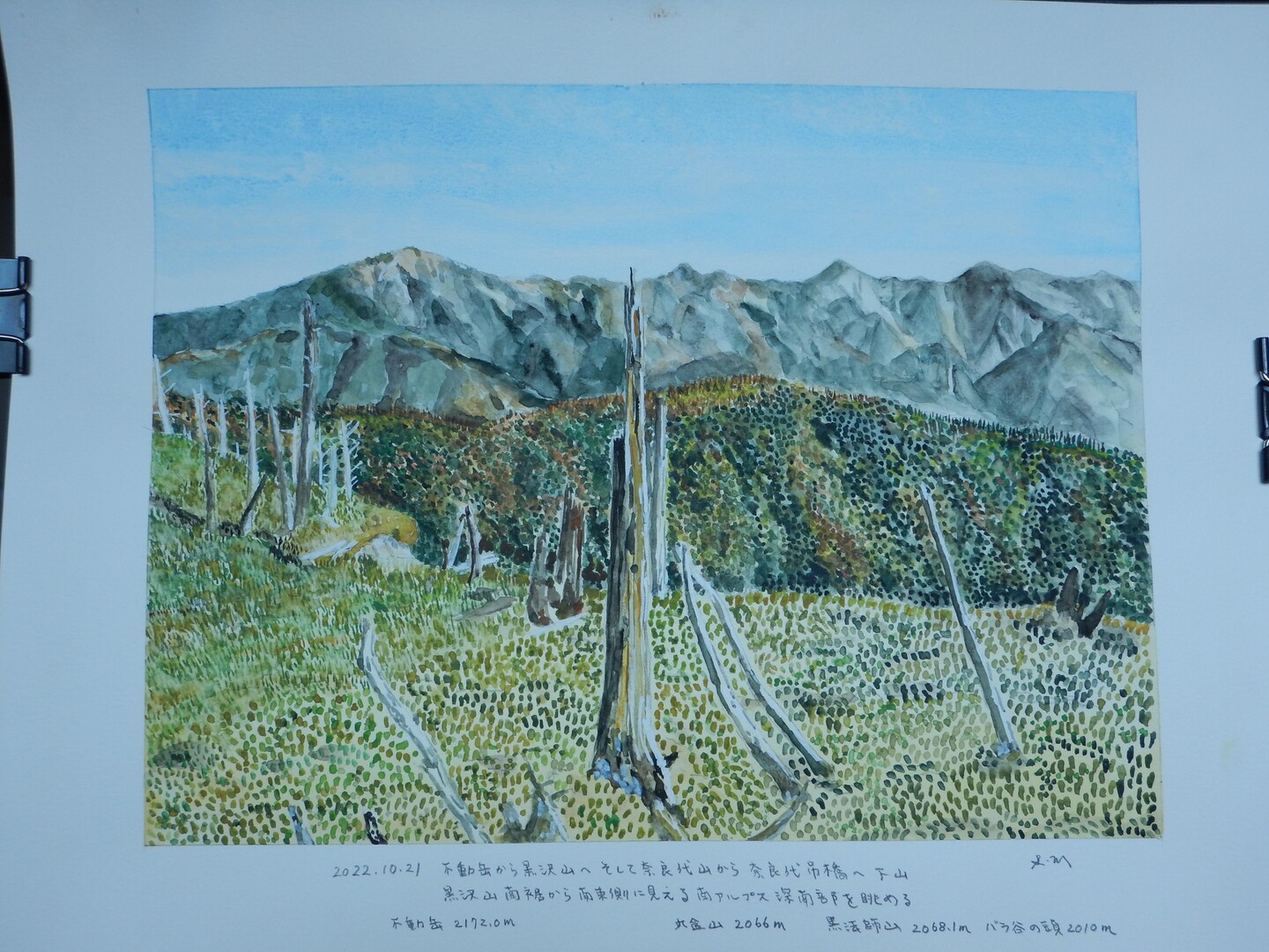 黒沢山の裾野から南側に連なる山並みを望む... / なんずのやまさんのモーメント YAMAP / ヤマップ