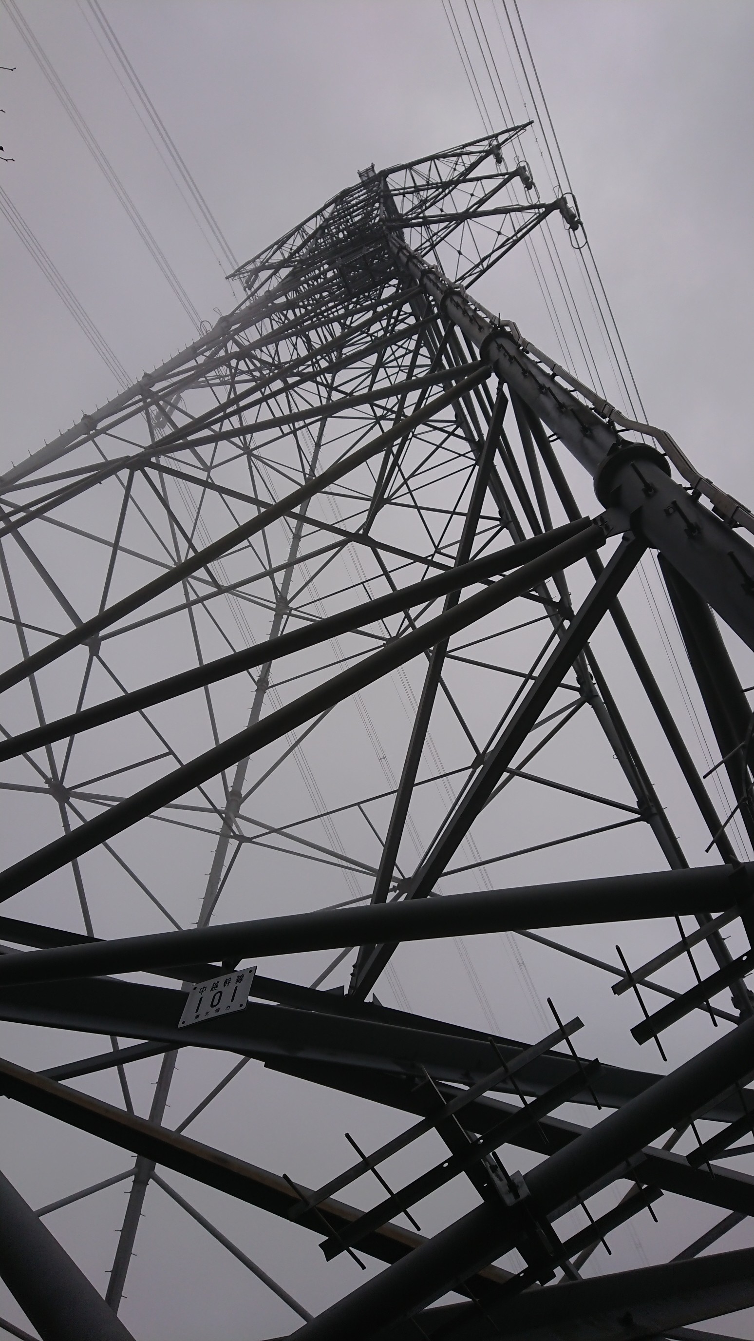 粟ヶ岳・權ノ神岳・宝蔵山 101鉄塔 曇り
