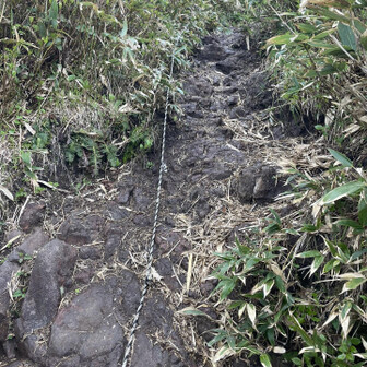 経ヶ岳・法恩寺山 ロープ場