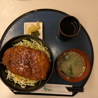 霧ヶ峰・車山・大笹峰 茅野駅にてソースカツ丼。うまー