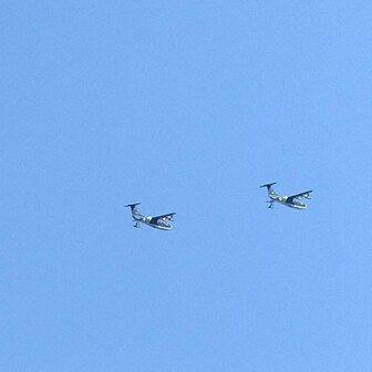 金蔵山・柱島 爆音で岩国基地から