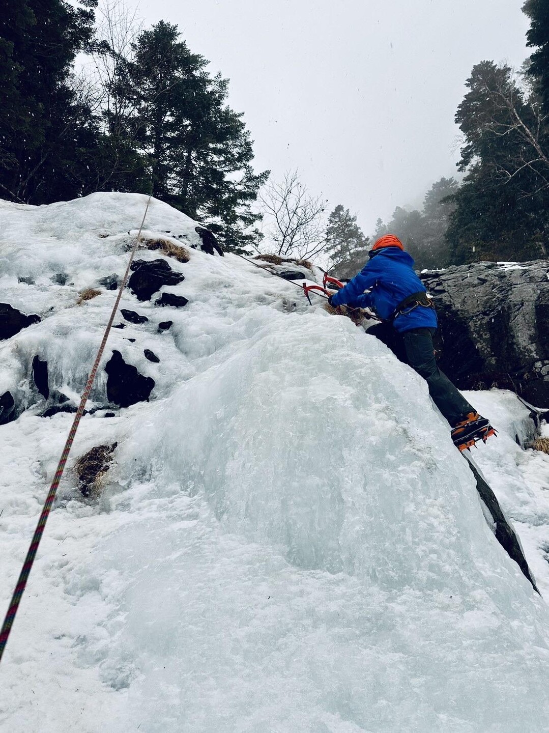 八ヶ岳（赤岳鉱泉）雪山、ICEクライミング体験の写真