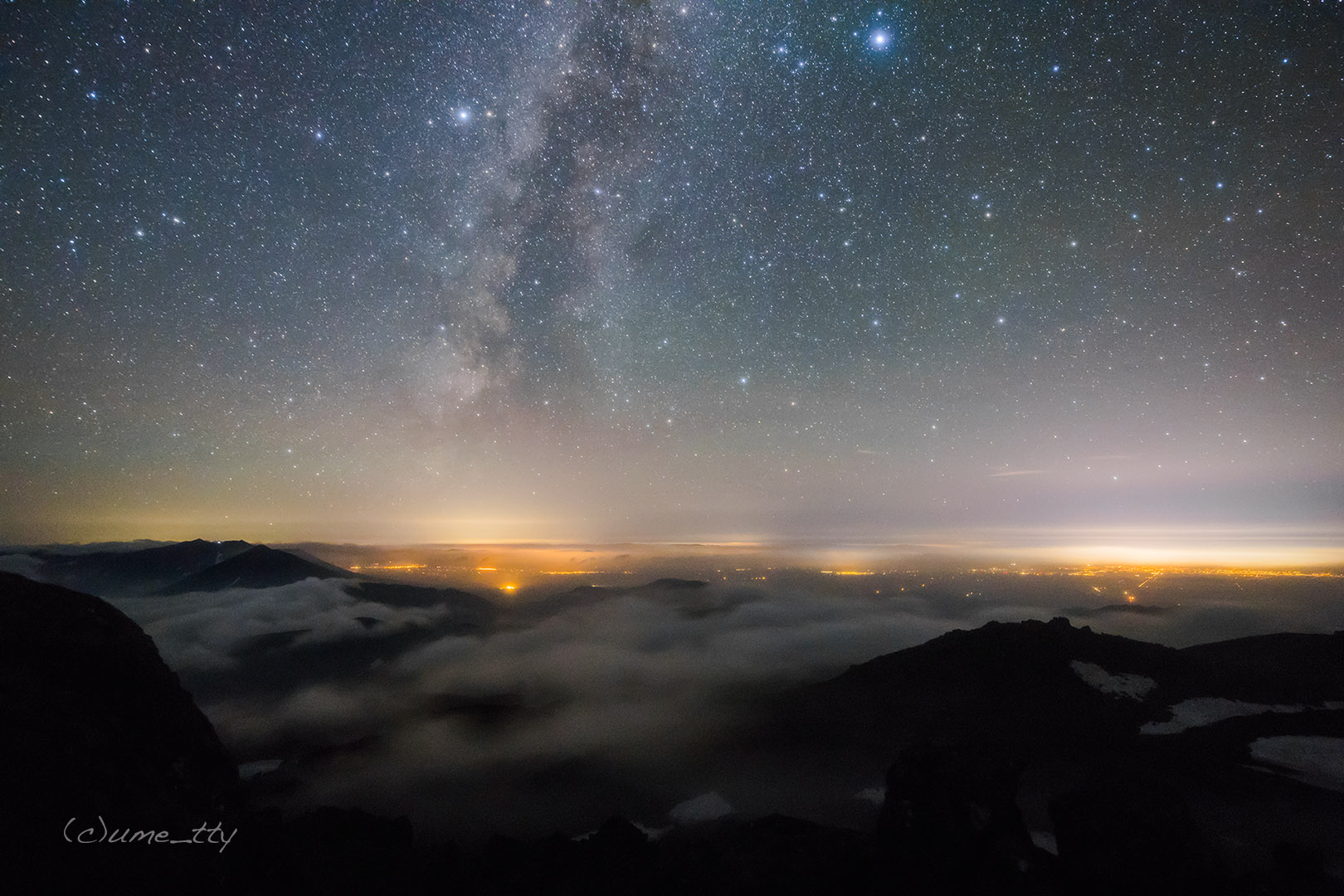 トムラウシ山 雲海の星撮り Umetty さんの大雪山系 旭岳 トムラウシの活動データ Yamap ヤマップ