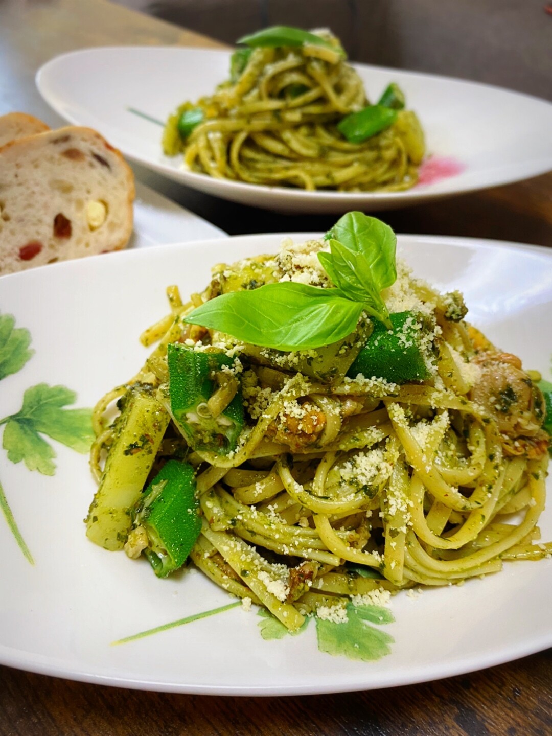 ホタテ、オクラ、ジャガイモのジェノベーゼ... / みかたんさんのモーメント YAMAP / ヤマップ