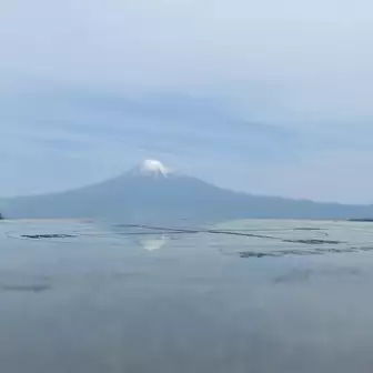 なんと山座同定盤を端から目線を同じ高さにして見ると逆さ富士が❣️