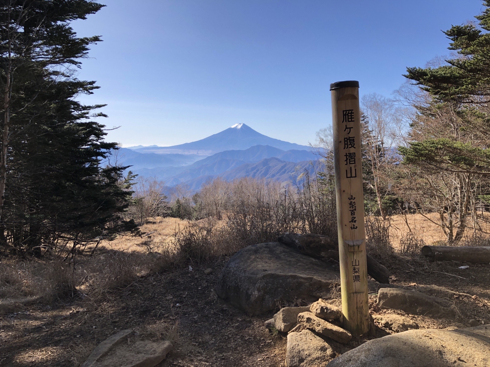 雁ヶ腹摺山 牛奥ノ雁ヶ腹摺山 大峠 Wピストン Co Cheさんの雁ヶ腹摺山 岩殿山の活動日記 Yamap ヤマップ