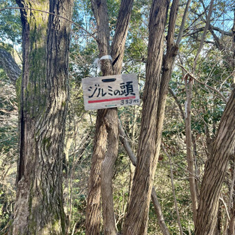 岩湧山・一徳防山・三石山 次のピークのジルミの頭
変わった名前だなぁ
ここふかふかの落ち葉で滑る滑る
意外と経塚より大変でした💦