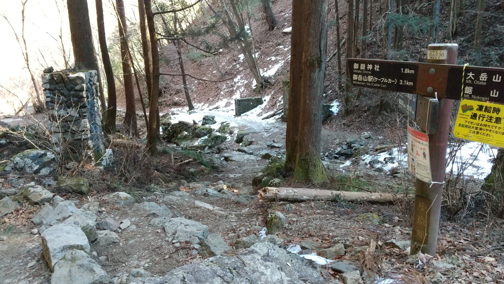 大岳山はスケートリンクでした 敗退 Hanakojiriさんの大岳山 御岳山 御前山の活動データ Yamap ヤマップ