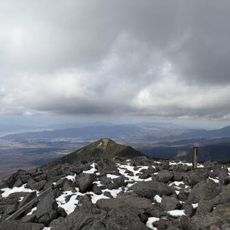 編笠山からの西岳