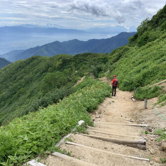 燕岳・餓鬼岳・唐沢岳 この合戦尾根を登ってきた