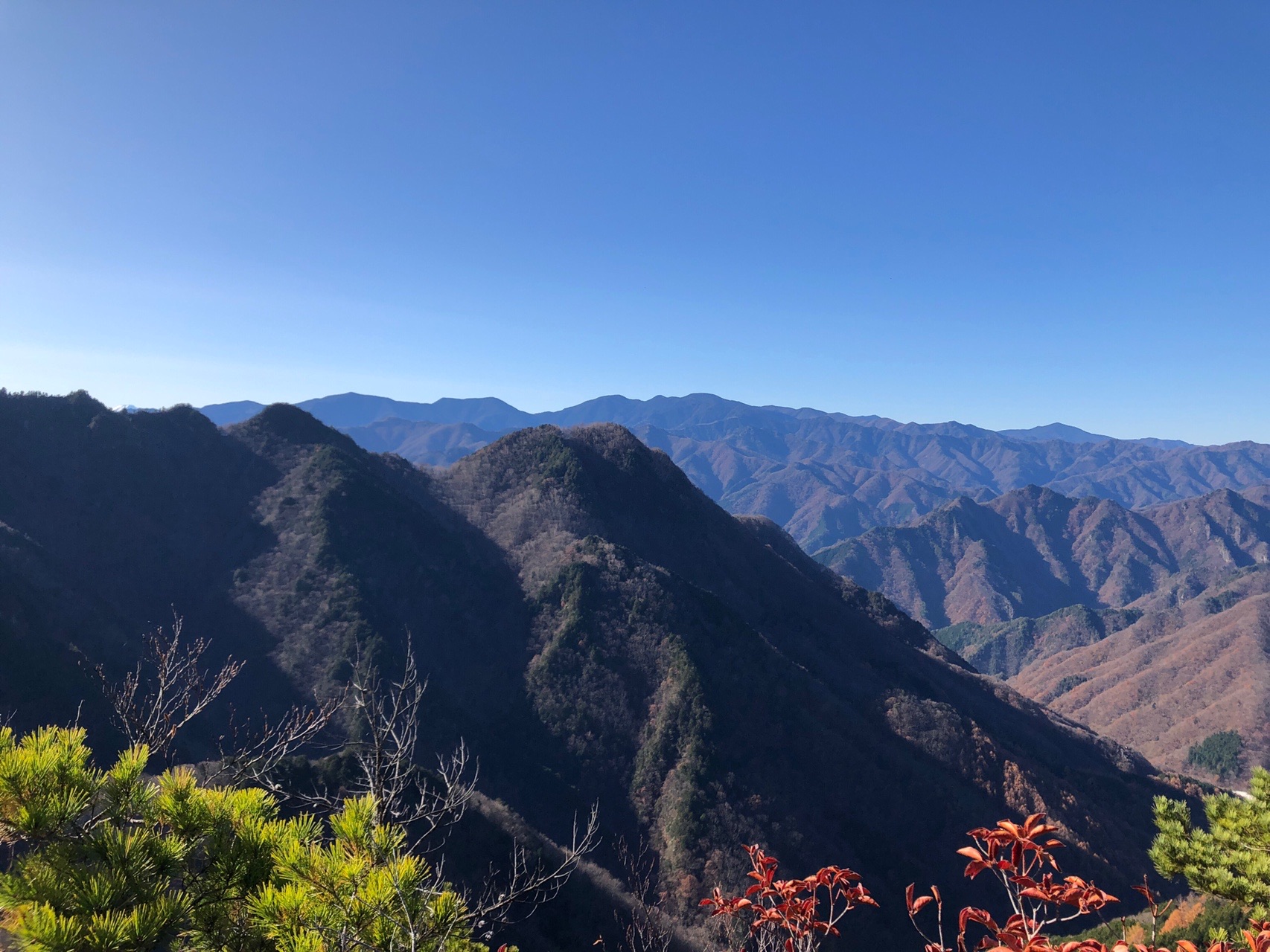 晩秋 大展望の両神山 八丁峠 日向大谷 ルシアンさんの両神山 諏訪山 二子山の活動データ Yamap ヤマップ