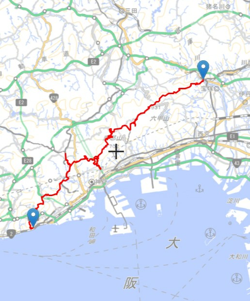 六甲全山縦走路 六甲ケーブル駅 宝塚駅 むーさんさんの六甲山 長峰山 摩耶山の活動データ Yamap ヤマップ