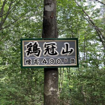 鶏冠山の立派な標識