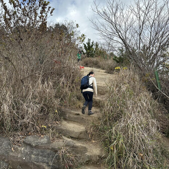 ちょっと角度のある岩場
