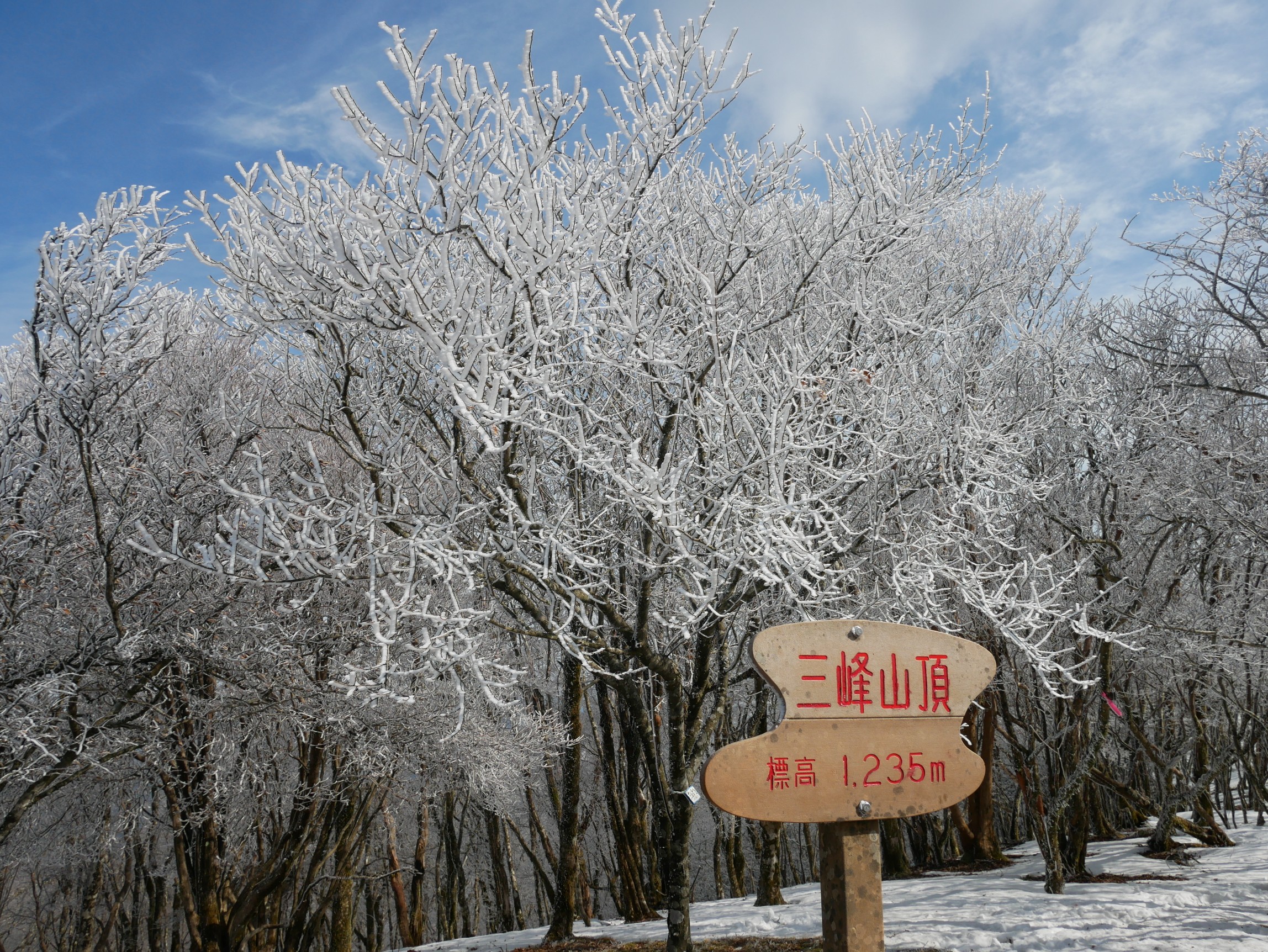 霧氷を観察に 三峰山 周回 ミツさんの三峰山 学能堂山の活動データ Yamap ヤマップ