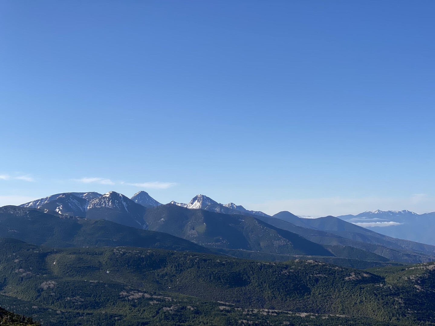 麦草峠から茶臼山・縞枯山・丸山の写真