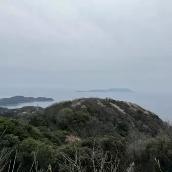 山頂からの佐合島と馬島のツーショット