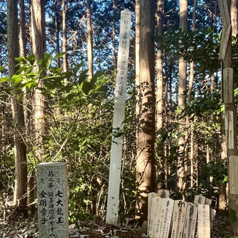 岩湧山・一徳防山・三石山 なんとか登ってきました。
第18番経塚に到着です

こういう難所にある方が修行っぽくて好きです