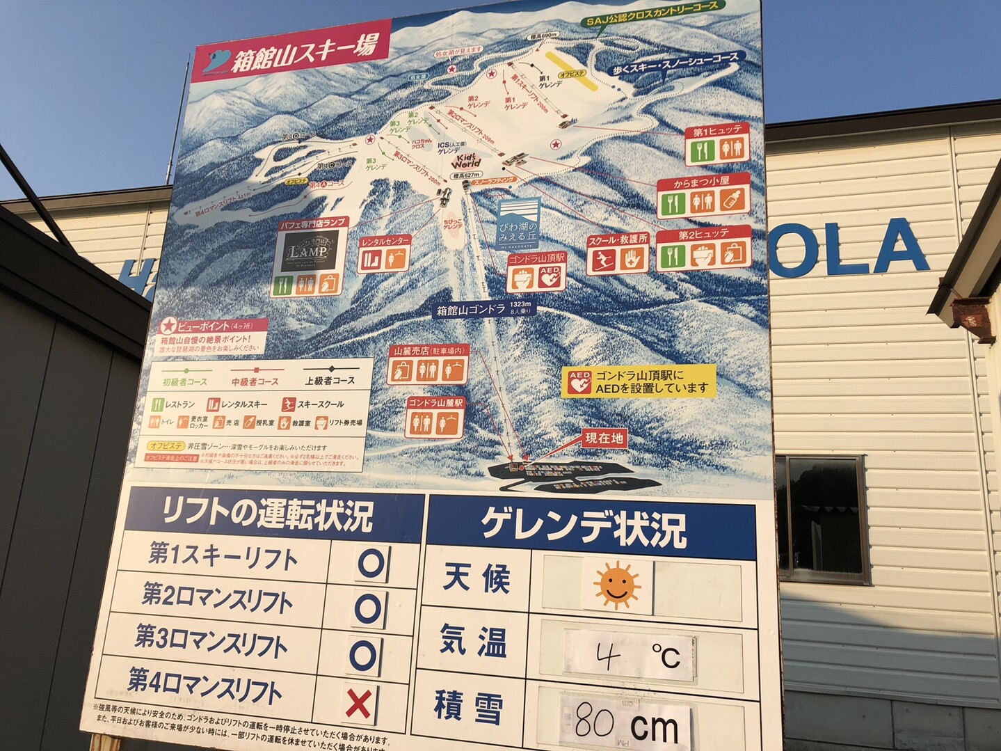 箱館山スキー場の積雪量80センチ 今年もスノーシューを堪能 いそっちさんの箱館山の活動日記 Yamap ヤマップ