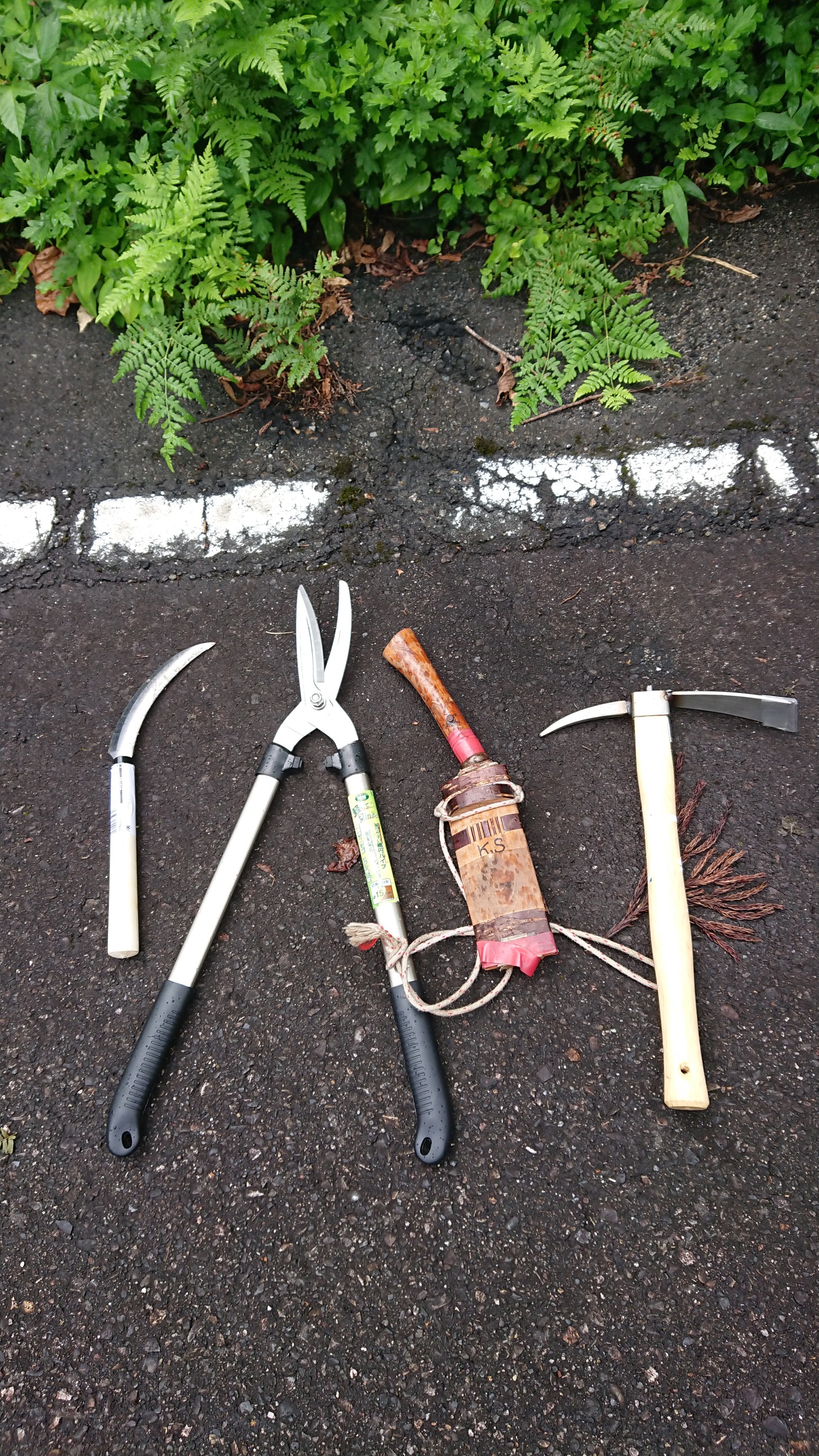 木六山・銀次郎山 登山道整備四つ道工