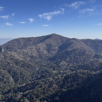大崩山と今日歩いてきたところと