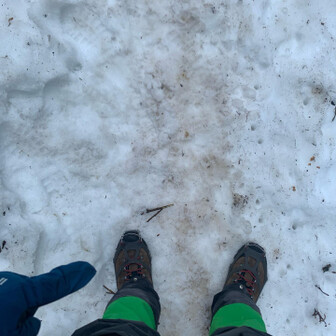 尖山 チェーンスパイク装着⛓️