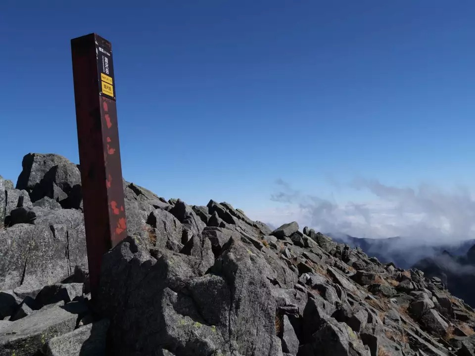 穂高岳(涸沢岳から)の油絵