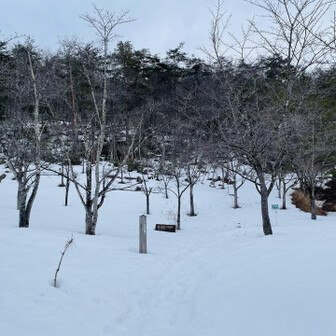 蘇武岳 一合目到着、雪たっぷり❄️
ワカンを装着！