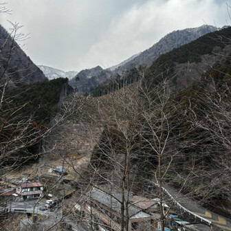 山伏・八紘嶺・笹山 無事下山。今日も夜は雪だね。