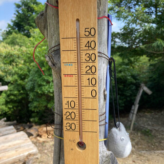 山頂も30℃近い温度。
