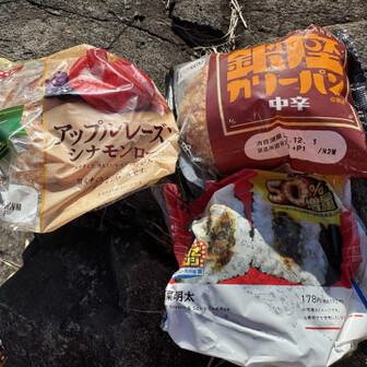 遅めのランチ🍙カレーパンは満腹で食べず。
ローソンの50%増量に衝動買い😅