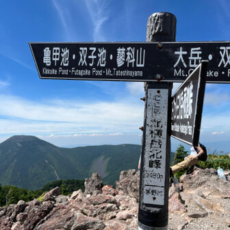 南峰から北峰までは5分くらい？