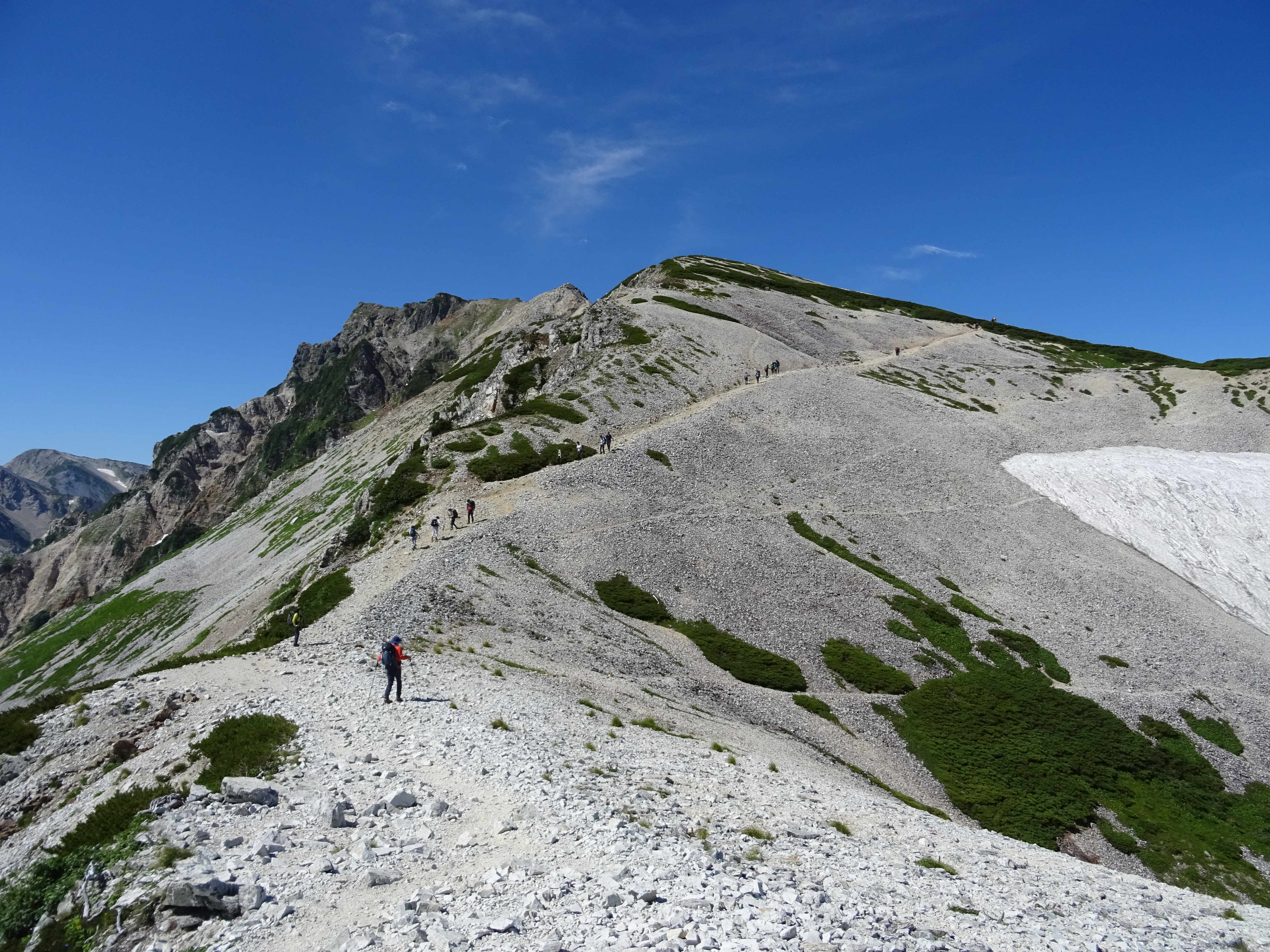 天然クーラー 白馬大雪渓 白馬岳 小蓮華山 白馬大池 栂池 19 08 10 11 ルフィーの末裔さんの白馬岳 小蓮華山の活動データ Yamap ヤマップ