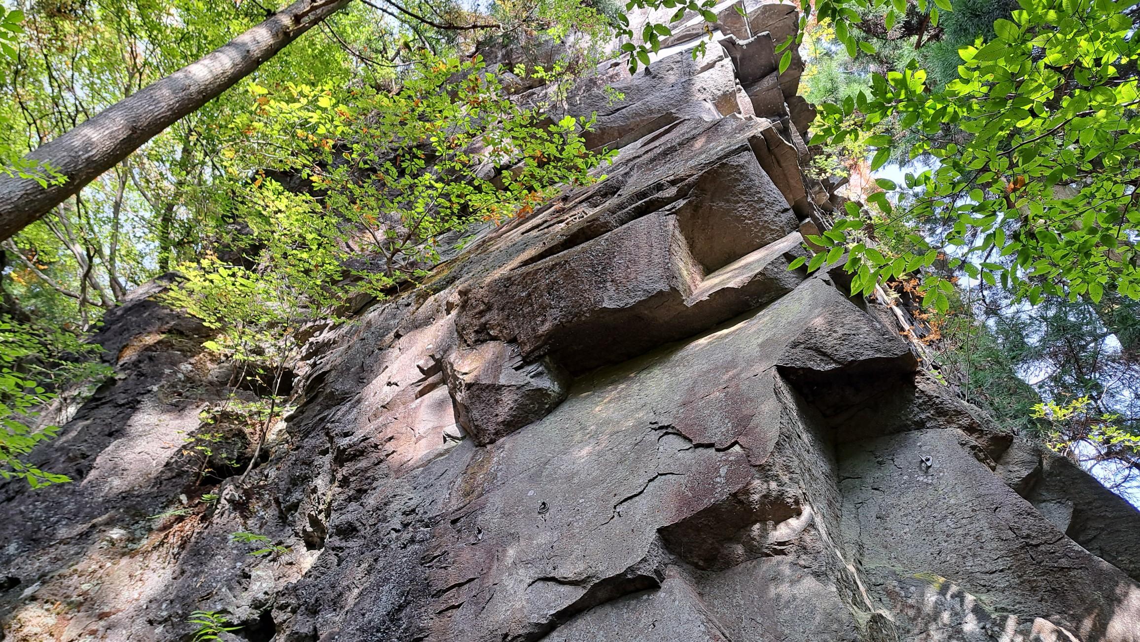 クライミングの跡